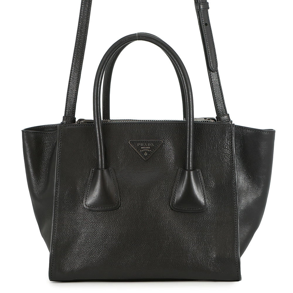 Prada Glace Calf Twin Pocket Tote Bag craft